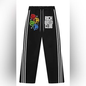 Black Sweatpants with Colorful Graphic